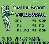Malibu Beach Volleyball screenshot 3 for GameBoy